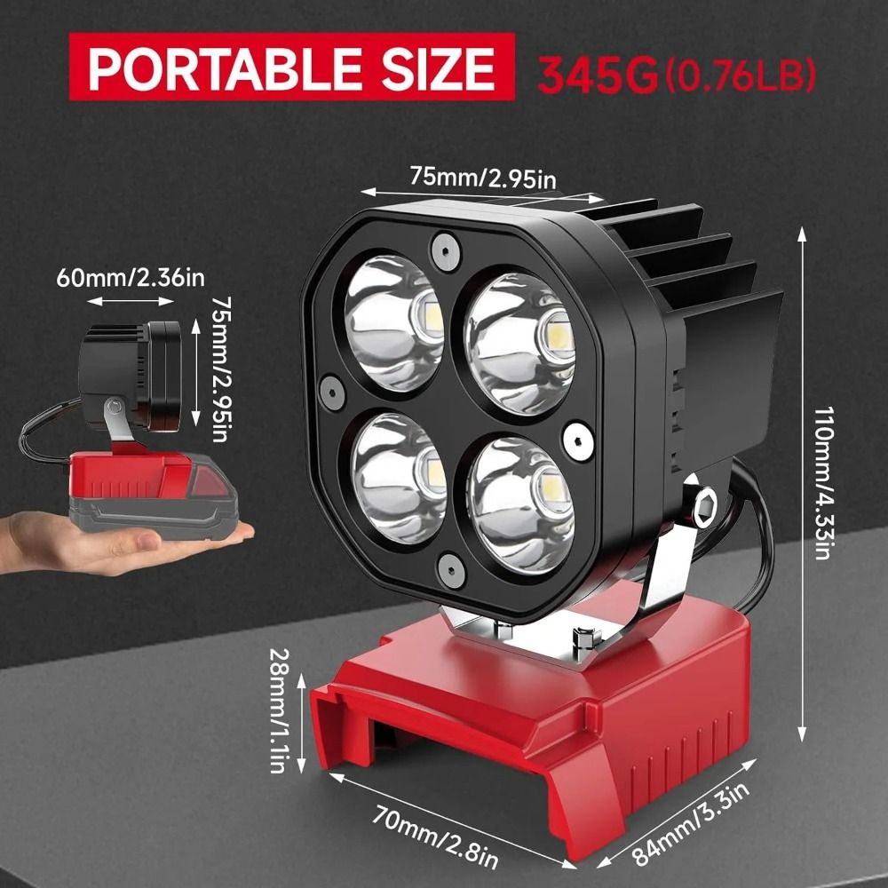 Power Tools Construction - 6500K, 6000LM Garajlar İçin Şantiye Aydınlatması