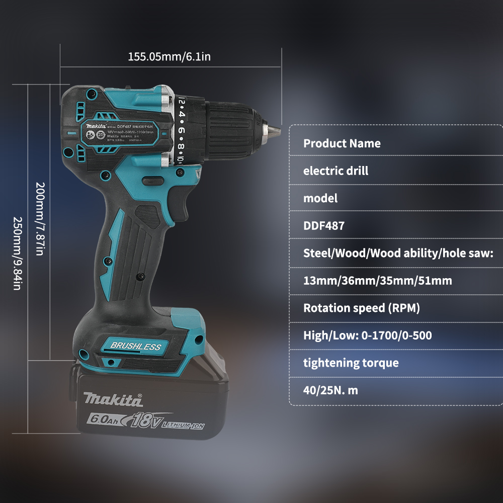 18V Fırçasız Akülü Matkap 410W - Power Tools Safety incelemesi ve fiyatı